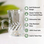 Swirl Glass Tulip Tea Cup Set Of 6 150ml