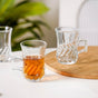 Swirl Glass Tulip Tea Cup Set Of 6 150ml