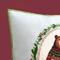 Tufted Embroidery Bear Cotton Cushion Cover 40x40cm