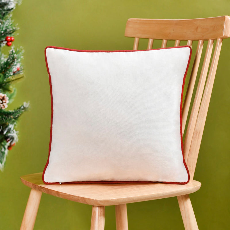 Embroidered Stockings Cotton Cushion Cover 40x40cm