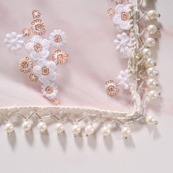 Embroidered Rose Pooja Thali Cover Set Of 2