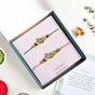Emerald Noor Rakhi And Lumba Bracelet Set