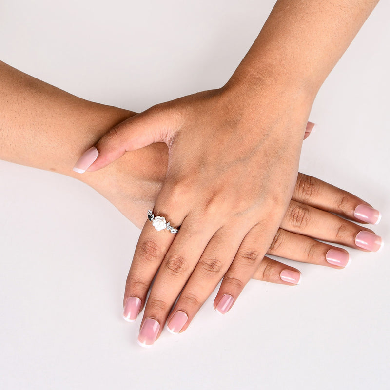 Enchanted Rose Garden Silver Ring