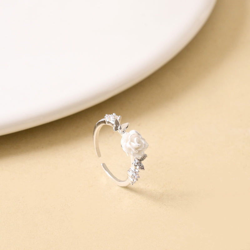 Enchanted Rose Garden Silver Ring