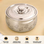 Engraved Floral Stainless Steel Hot Pot Casserole 1500ml