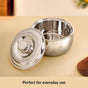 Engraved Floral Stainless Steel Hot Pot Casserole 1500ml