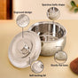 Engraved Floral Stainless Steel Hot Pot Casserole 1500ml