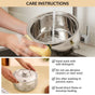 Engraved Floral Stainless Steel Hot Pot Casserole 1500ml