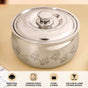 Engraved Floral Stainless Steel Hot Pot Casserole 2000ml