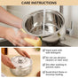 Engraved Floral Stainless Steel Hot Pot Casserole 2000ml