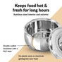 Engraved Floral Stainless Steel Hot Pot Casserole 2000ml
