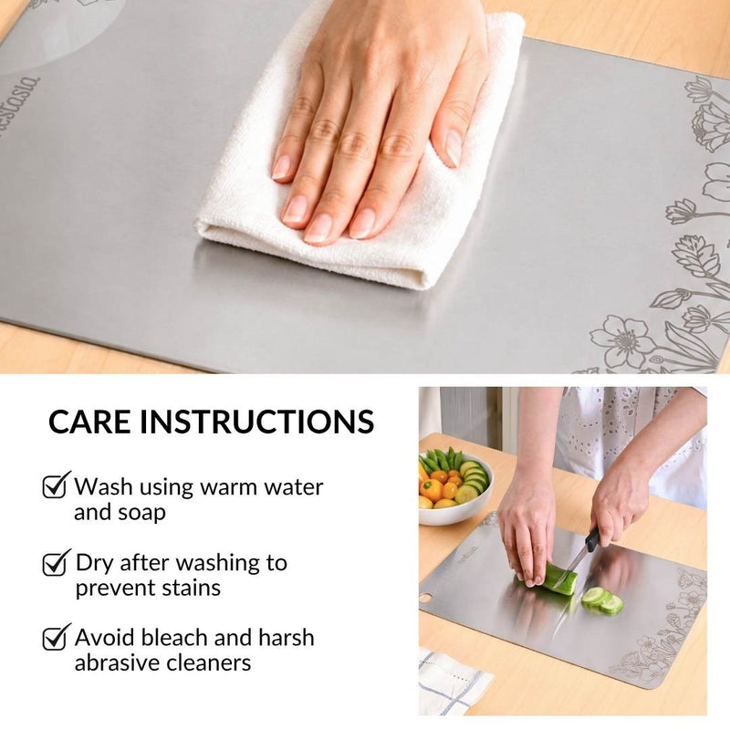 Engraved Stainless Steel Chopping Board 35x25cm