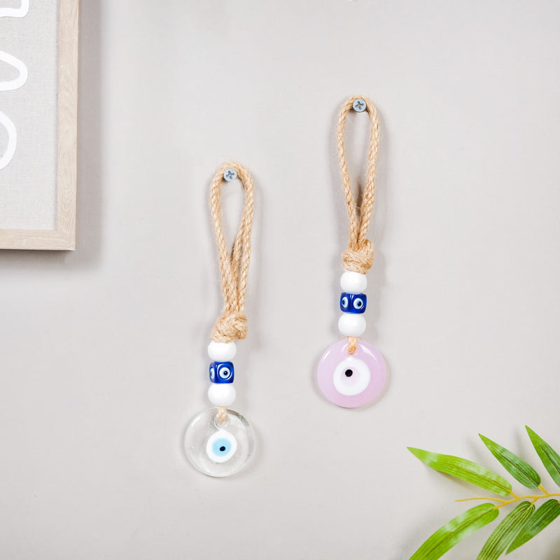 Evil Eye Pendant Wall Hanging Set Of 2 - Evil Eye Wall Hanging, Protective Evil Eye, Pendant Wall Hanging, Set of 2 Wall Hangings, Decorative Evil Eye