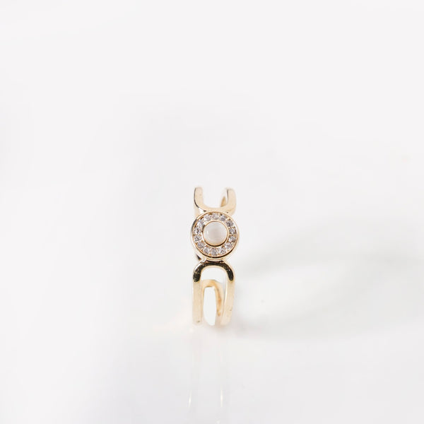 Serene Studded Gold Statement Ring