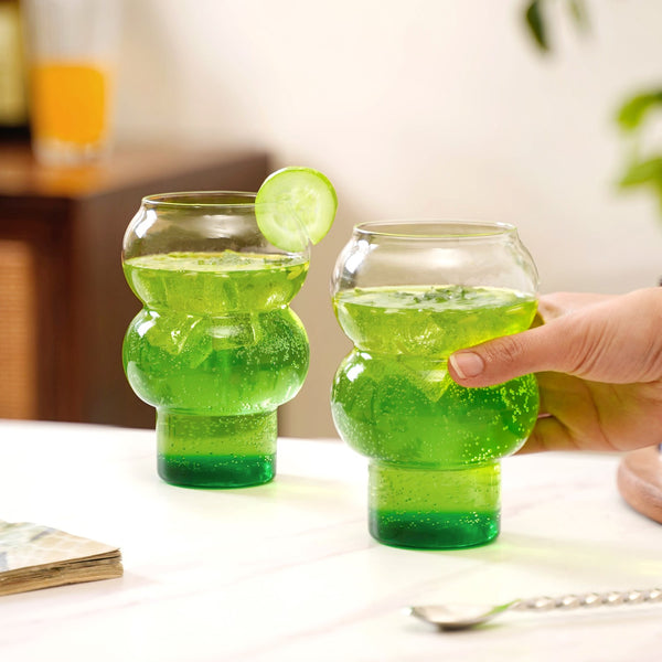 Viral Bubble Glass Tumbler Set Of 2 550ml