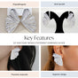 Fairy Wings Statement Earrings Silver