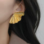 Fairy Wings Statement Earrings Gold