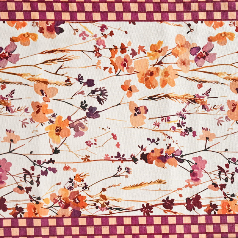 Checkered Border 6 Seater Runner 185x35cm