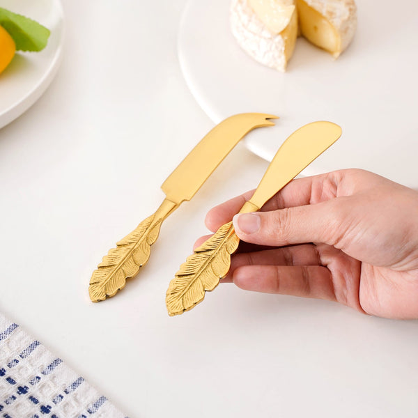 Luxe Gold Butter Knife And Cheese Knife Set Of 2