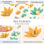 Festive Lotus Tealight Candle Holder Set Of 4