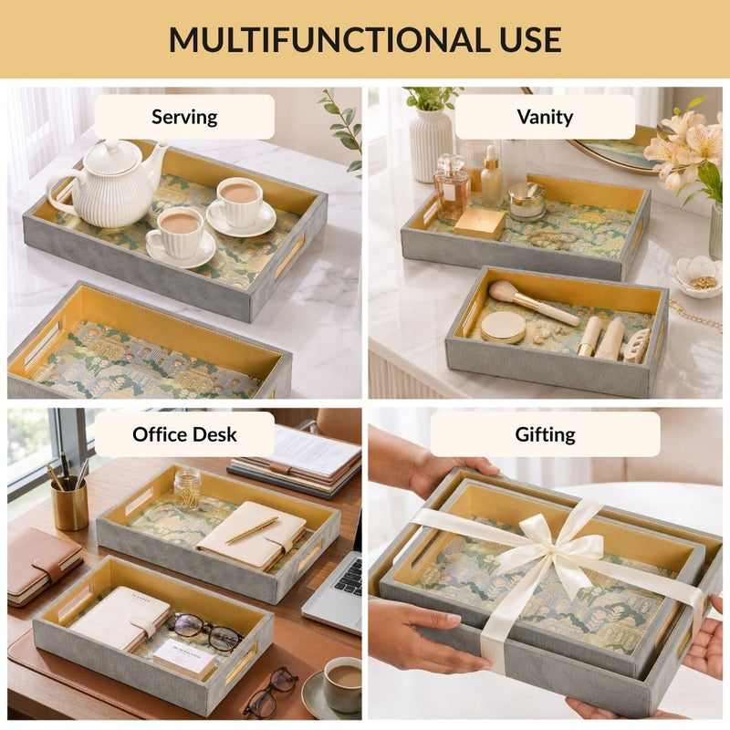 Fleure Heritage Tray Set Of 2