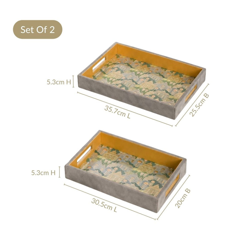 Fleure Heritage Tray Set Of 2