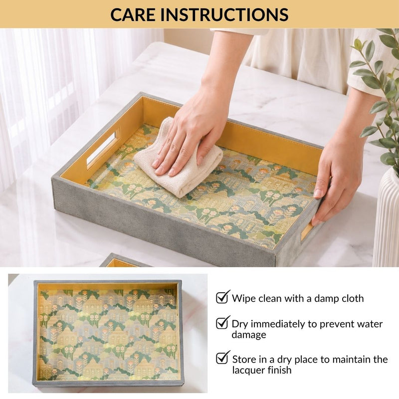 Fleure Heritage Tray Set Of 2