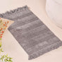 Grey High Absorbent Handcrafted Cotton Floor Mat Set Of 2 31x17 Inch