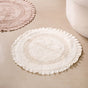 Set Of 2 Circular Frilled Cotton Floor Mats 23 Inch