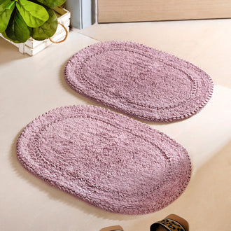 Frilled Design Soft Floor Mat Set Of 2 24x16 Inch