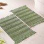 Pure Cotton Handwoven Twilled Soft Floor Mat Set Of 2 31x17 Inch