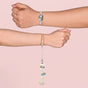 Flora Pearl Blue Couple Rakhi Set