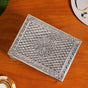 Flora Rectangle Pooja Chowki Silver