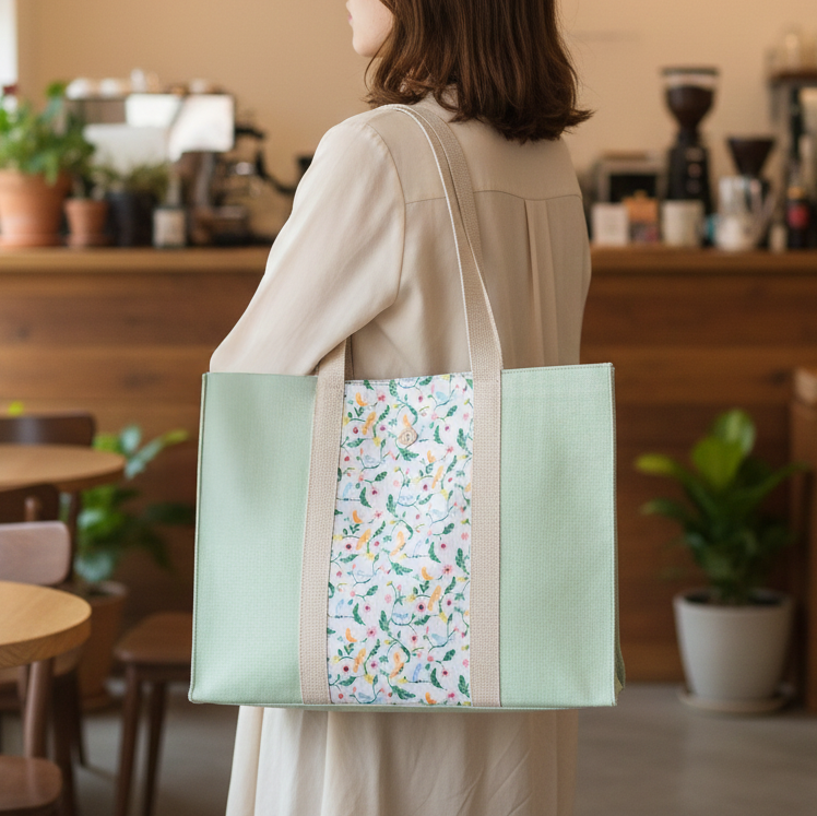 Floracore Canvas Tote Bag Mint