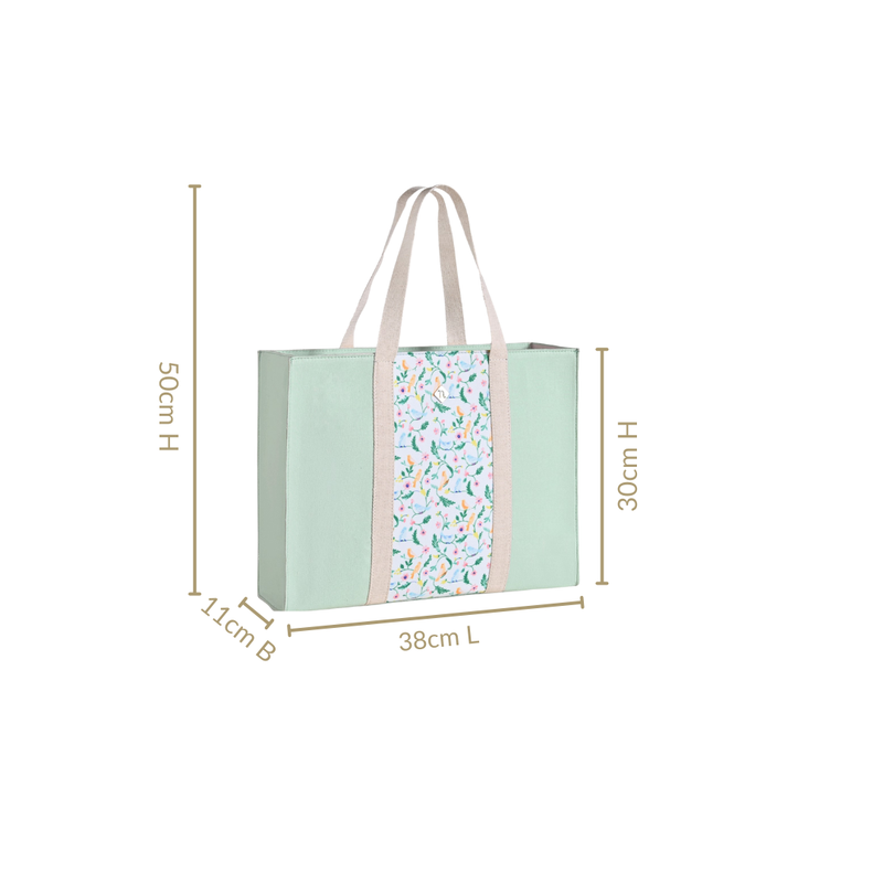 Floracore Canvas Tote Bag Mint