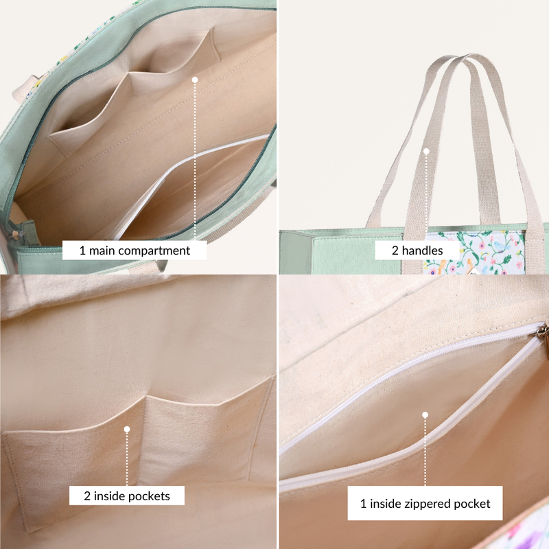 Floracore Canvas Tote Bag Mint