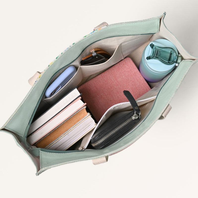 Floracore Canvas Tote Bag Mint