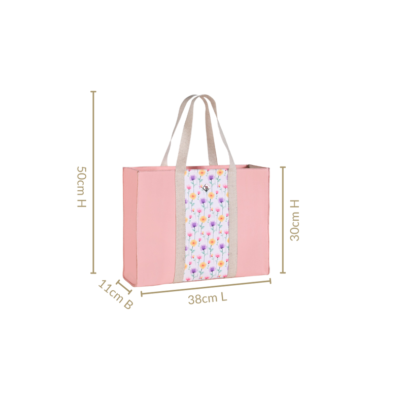 Floracore Canvas Tote Bag Pink