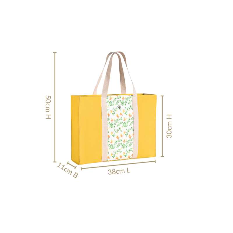 Floracore Canvas Tote Bag Yellow