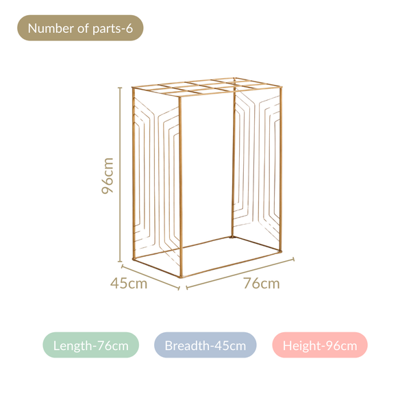 Box Frame Metal Backdrop For Puja Decor 38 Inch