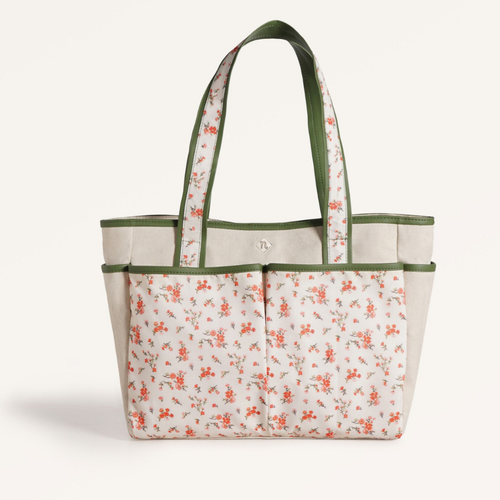 Floral Cotton Canvas Tote Bag