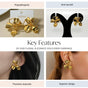 Floral Elegance Gold Drop Earrings