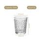 Floral Embossed Shot Glass Set Of 12 55ml