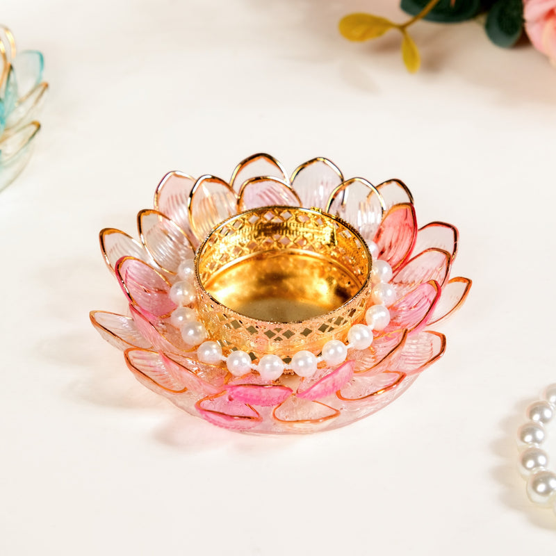 Floral Festivity Tealight Holder Set Of 6