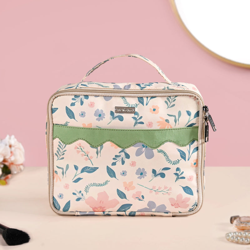 Floral Garden Travel Organiser And Makeup Bag