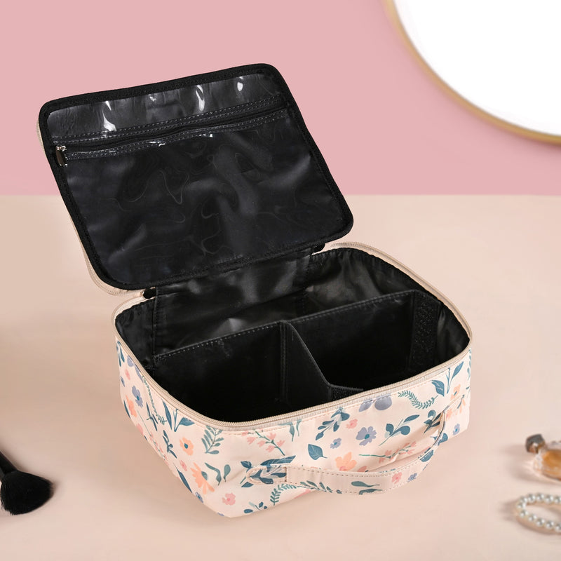 Floral Garden Travel Organiser And Makeup Bag