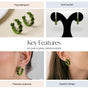 Floral Green Hoops