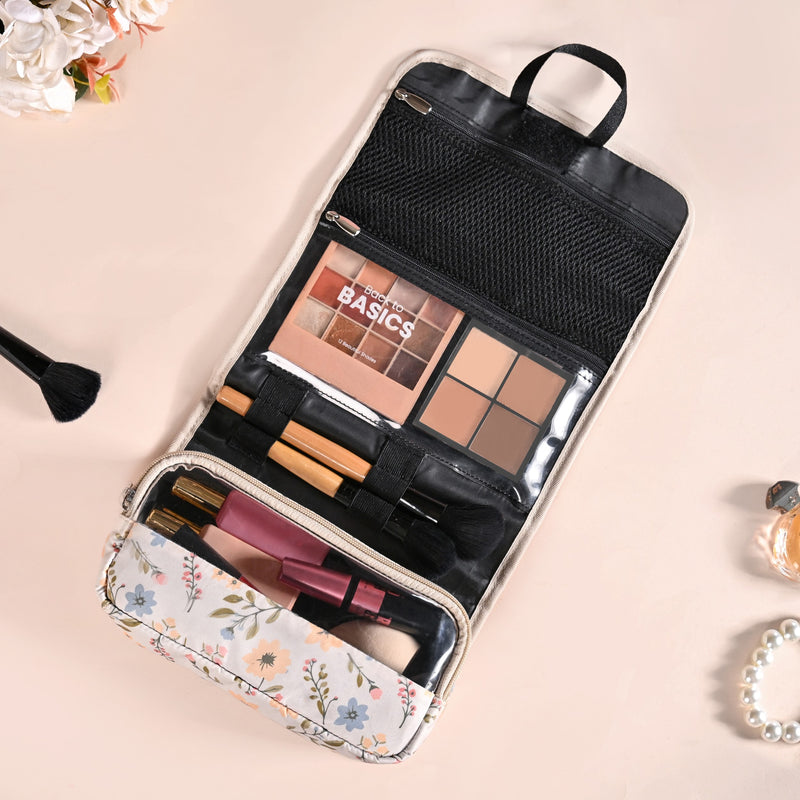 Floral Hanging Travel Toiletry Kit Bag