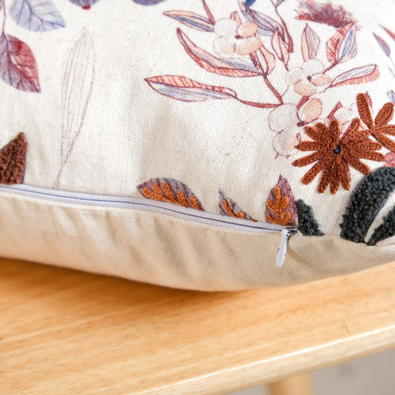 Floral Meadow Cotton Cushion Cover