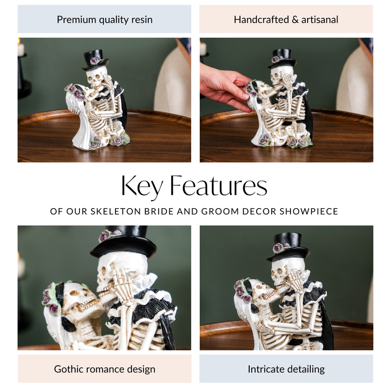 Skeleton Bride And Groom Decor Showpiece